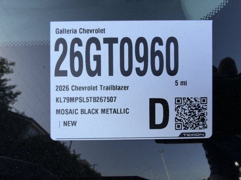 New 2026 Chevrolet TrailBlazer LT w/ Midnight Edition FWD image 20