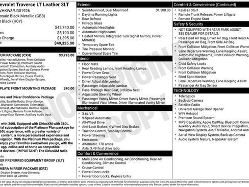 Used 2023 Chevrolet Traverse LT w/ LT Premium Package AWD/4WD image 3