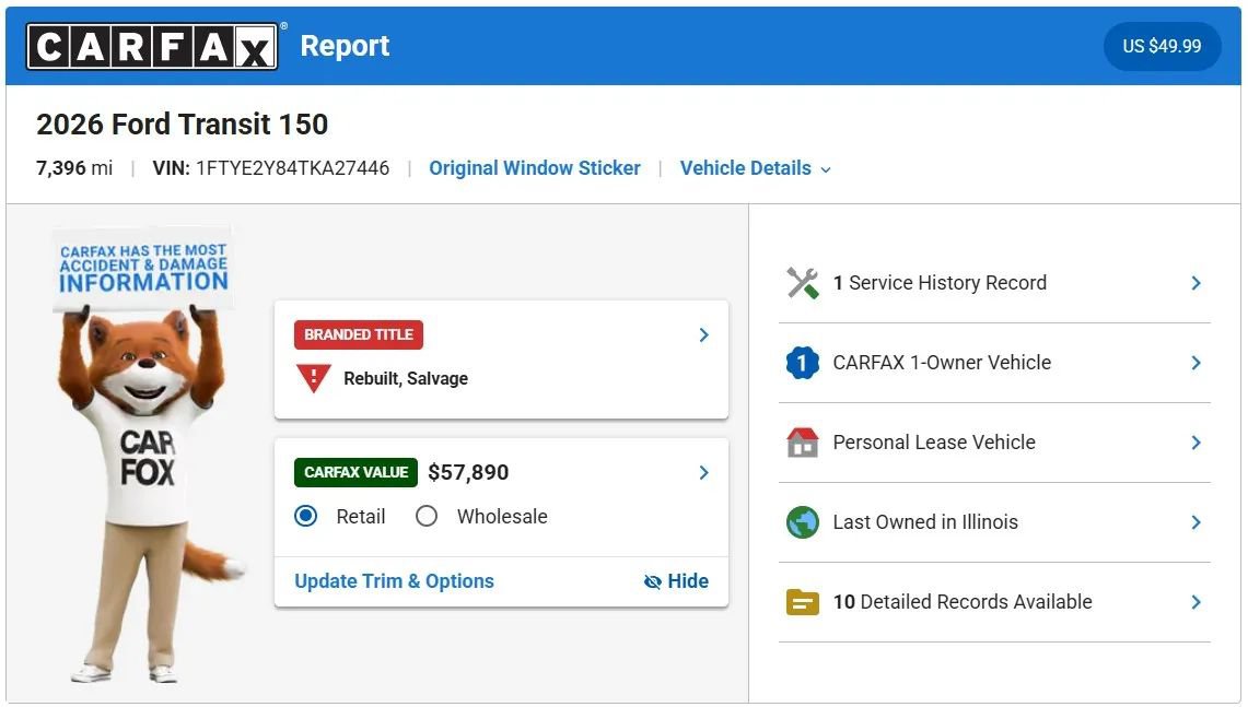 Used 2026 Ford Transit 150 Low Roof AWD w/ Upfitter Package image 16