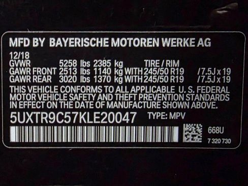 Used 2019 BMW X3 xDrive30i w/ Convenience Package image 47
