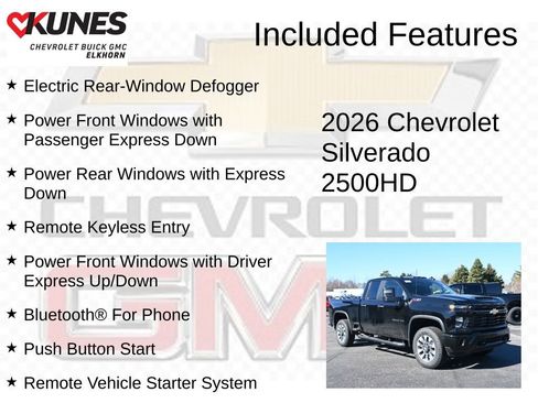 New 2026 Chevrolet Silverado 2500 Custom w/ Custom Value Package AWD/4WD image 3