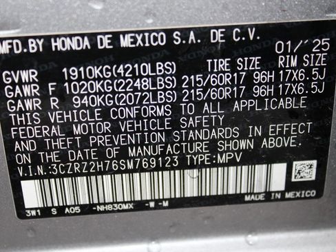 Used 2025 Honda HR-V EX-L image 9