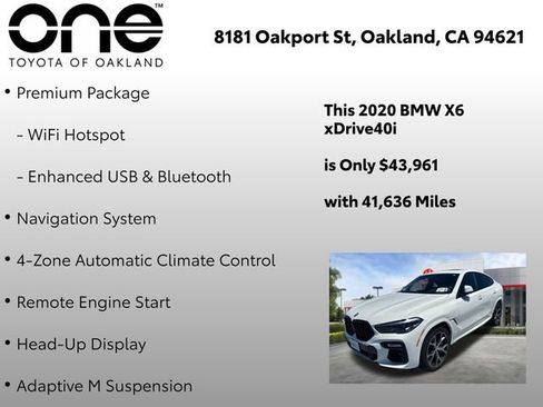 Used 2020 BMW X6 xDrive40i w/ M Sport Package AWD/4WD image 8