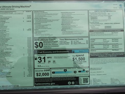 New 2026 BMW 530i w/ M Sport Package image 31