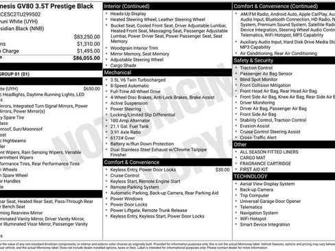 New 2026 Genesis GV80 3.5T Prestige image 9