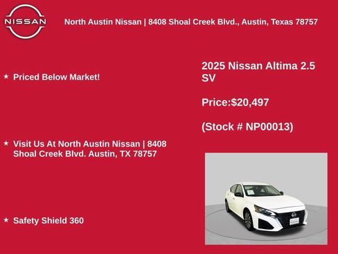 Used 2025 Nissan Altima 2.5 SV FWD image 11