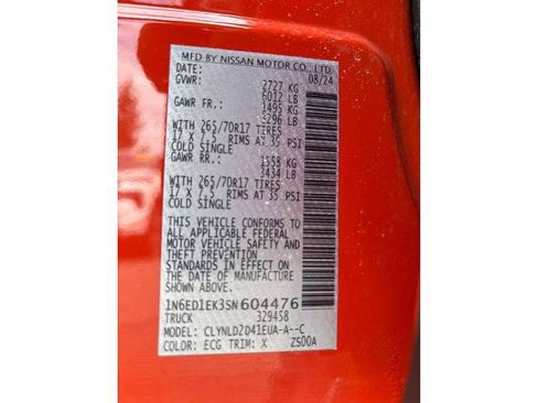 Certified 2025 Nissan Frontier PRO-4X AWD/4WD image 16