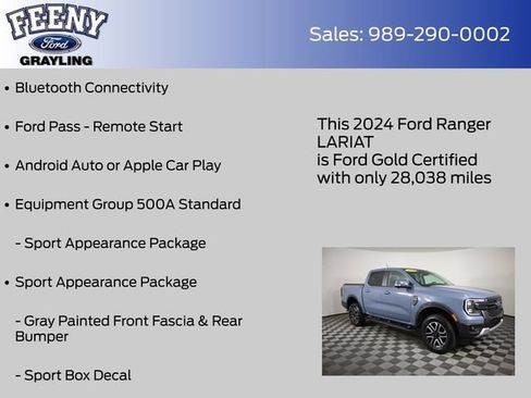 Used 2024 Ford Ranger Lariat AWD/4WD image 9