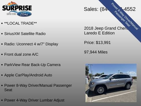 Used 2018 Jeep Grand Cherokee Laredo RWD image 14