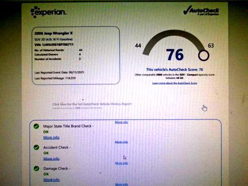 Used 2006 Jeep Wrangler X image 23