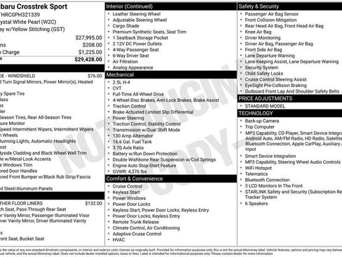 Certified 2023 Subaru Crosstrek 2.5i Sport AWD/4WD image 5
