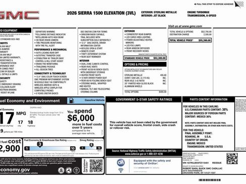 New 2026 GMC Sierra 1500 Elevation AWD/4WD image 4