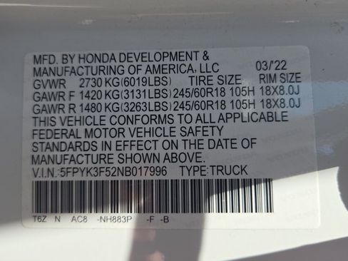 Used 2022 Honda Ridgeline RTL image 25