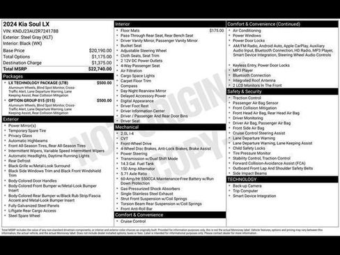 Used 2024 Kia Soul LX w/ Option Group 015 FWD image 60