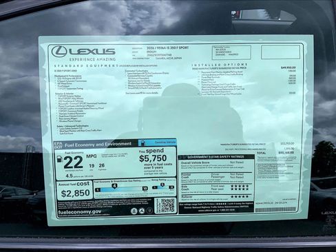 New 2026 Lexus IS 350 F Sport AWD/4WD image 21