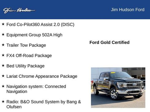Certified 2022 Ford F150 Lariat w/ Equipment Group 502A High image 12