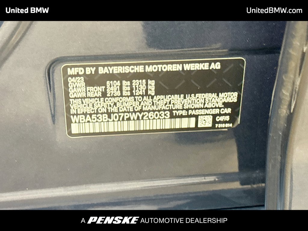 Certified 2023 BMW 540i w/ Executive Package RWD image 22