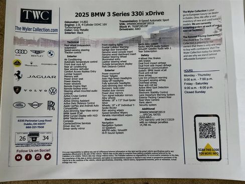 Used 2025 BMW 330i xDrive Sedan AWD/4WD image 47