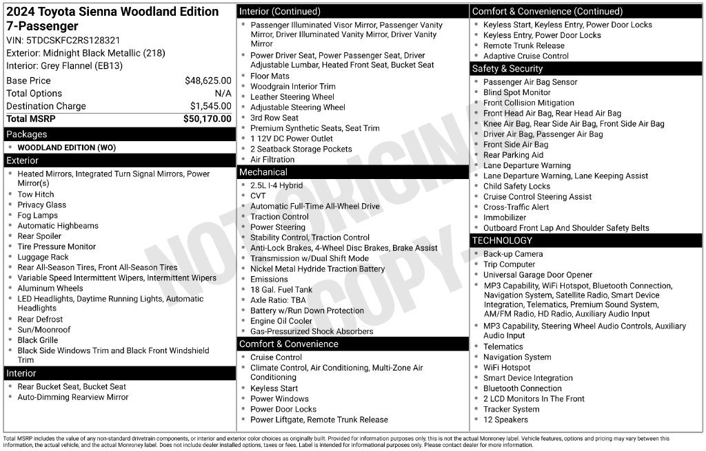 Used 2024 Toyota Sienna XLE Woodland Edition AWD/4WD image 12