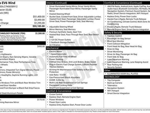 Certified 2022 Kia EV6 Wind w/ Wind Technology Package image 14