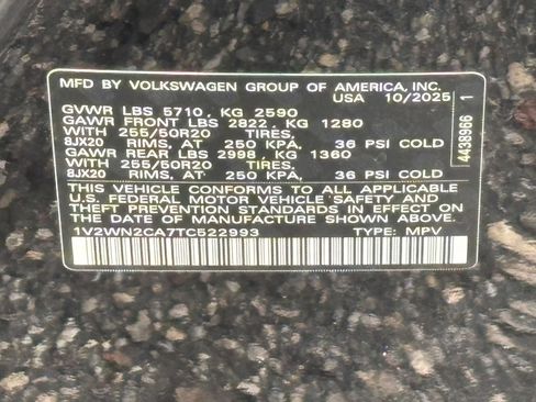 Used 2026 Volkswagen Atlas SE FWD image 20