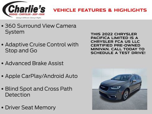 Used 2022 Chrysler Pacifica Limited image 7