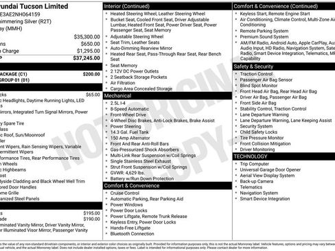 Used 2022 Hyundai Tucson Limited w/ Cargo Package FWD image 43