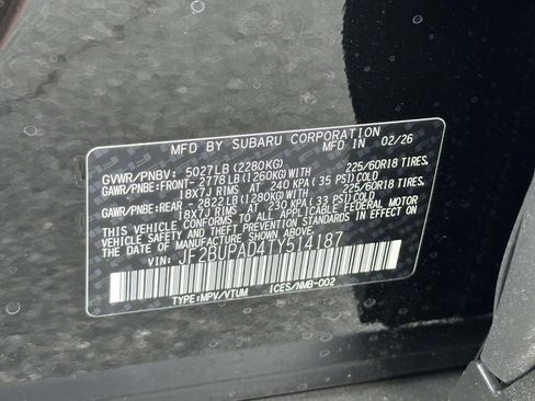 New 2026 Subaru Outback Premium AWD/4WD image 15