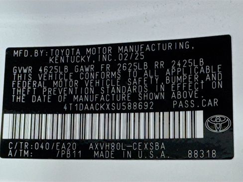 Certified 2025 Toyota Camry SE w/ Multimedia Upgrade Package FWD image 30
