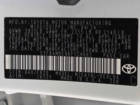 Certified 2024 Toyota Corolla LE FWD image 30