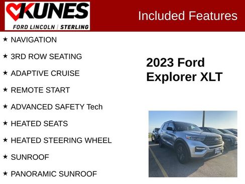 Used 2023 Ford Explorer XLT w/ Equipment Group 202A AWD/4WD image 2