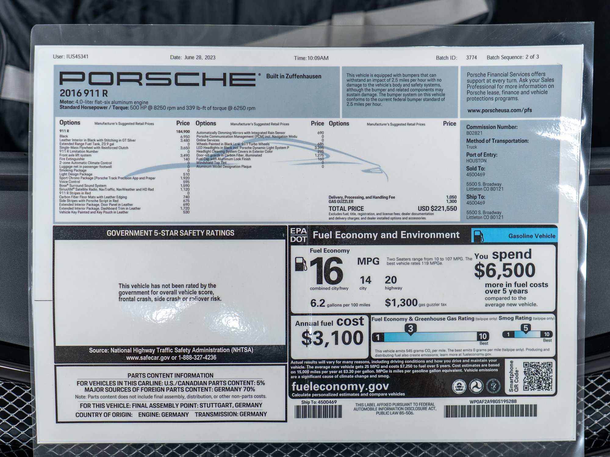 Used 2016 Porsche 911 R RWD image 67