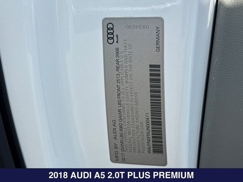 Used 2018 Audi A5 2.0T Premium Plus w/ Premium Plus AWD/4WD image 30