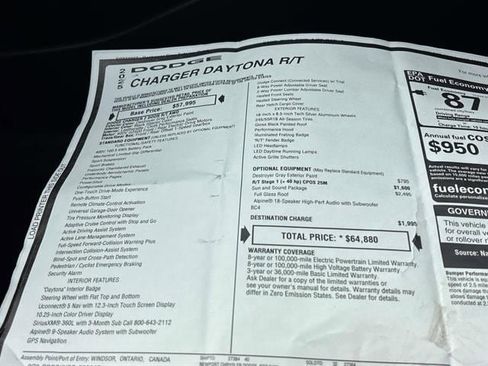 New 2025 Dodge Charger Daytona R/T w/ Sun & Sound Package image 11