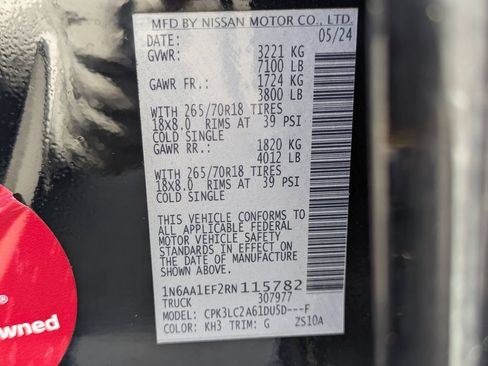 Certified 2024 Nissan Titan SV w/ SV Convenience Package RWD image 27