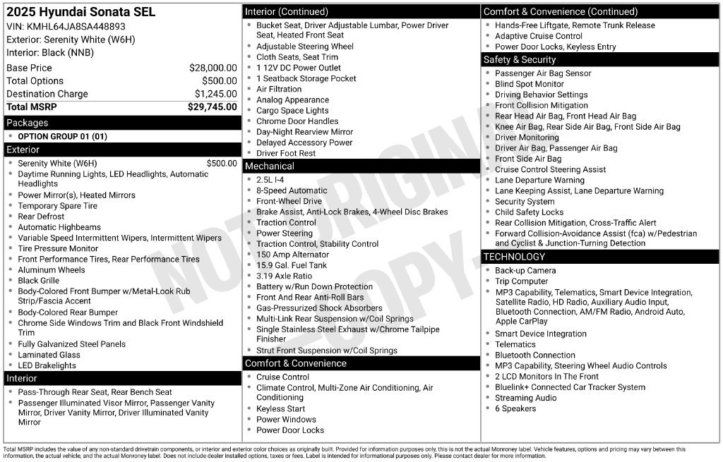 Used 2025 Hyundai Sonata SEL FWD image 9