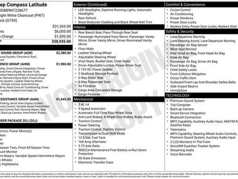 Used 2022 Jeep Compass Latitude w/ Sun and Sound Group AWD/4WD image 27