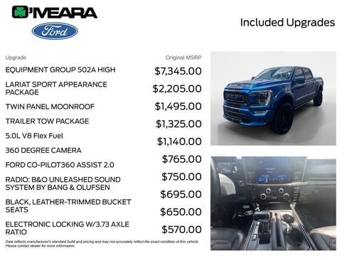 Used 2022 Ford F150 Lariat w/ Equipment Group 502A High AWD/4WD image 4