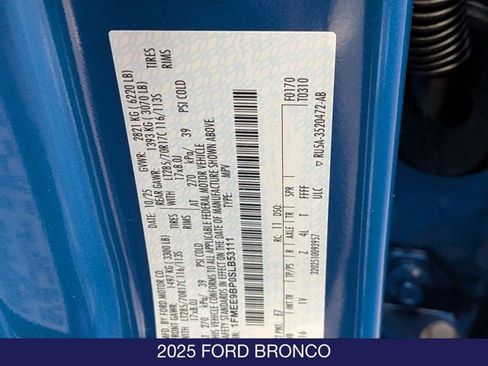 Certified 2025 Ford Bronco Badlands AWD/4WD image 28
