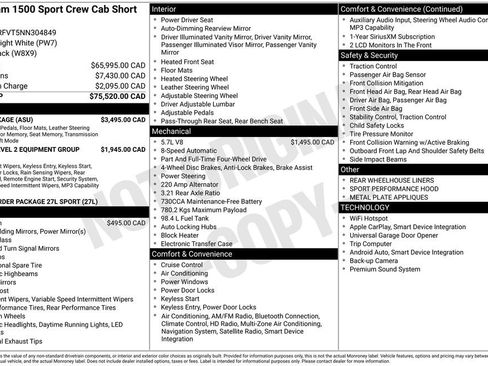 Used 2022 RAM 1500 Sport w/ G/T Package AWD/4WD image 4