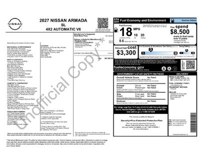 New 2027 Nissan Armada SL