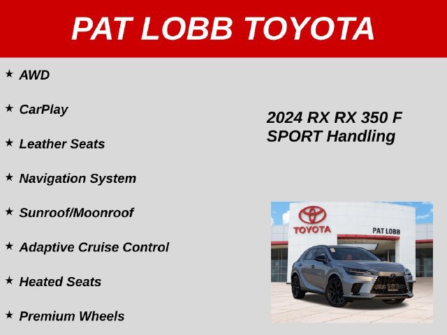 Used 2024 Lexus RX 350 F Sport w/ Convenience Package AWD/4WD image 39