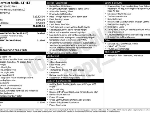 Used 2009 Chevrolet Malibu LT w/ Power Convenience Package FWD image 30