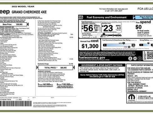 Certified 2022 Jeep Grand Cherokee Limited 4xe w/ Luxury Tech Group II AWD/4WD image 2