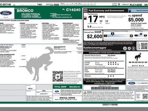 Used 2023 Ford Bronco Outer Banks w/ Sasquatch Package image 49