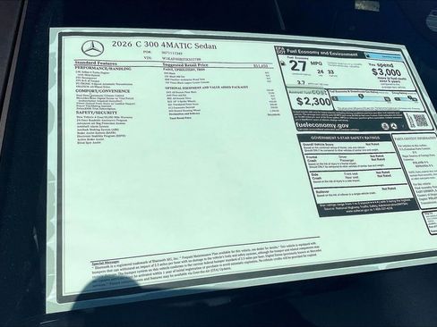 New 2026 Mercedes-Benz C 300 4MATIC Sedan image 12
