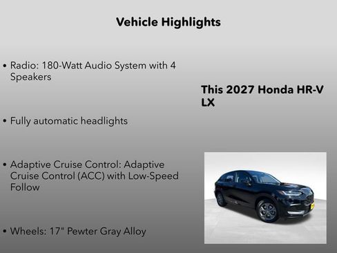 New 2027 Honda HR-V LX image 5