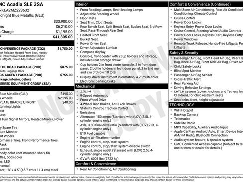 Used 2021 GMC Acadia SLE w/ Driver Convenience Package FWD image 6