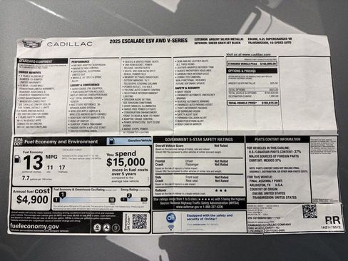 Used 2025 Cadillac Escalade ESV V image 6