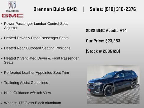 Certified 2022 GMC Acadia AT4 w/ Technology Package AWD/4WD image 35